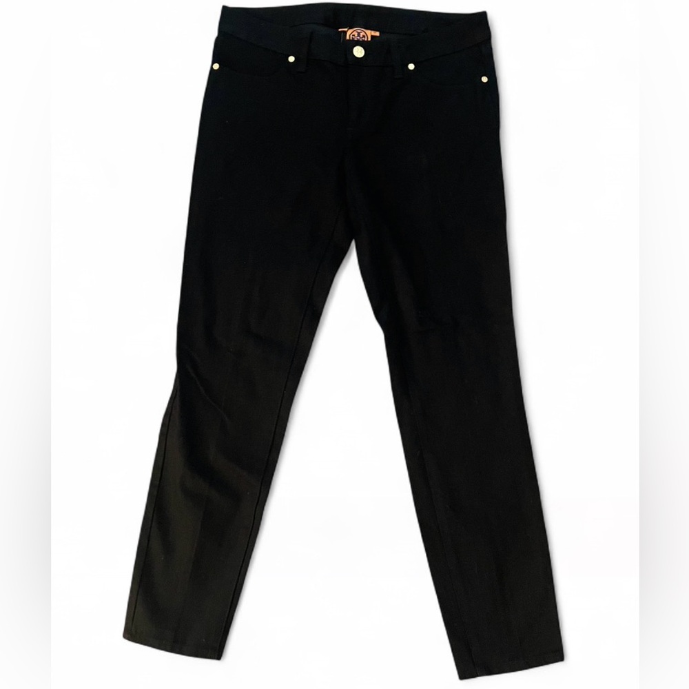 NWT Tory Burch Super Skinny Zip Back Jeans in Black Womens Size 29